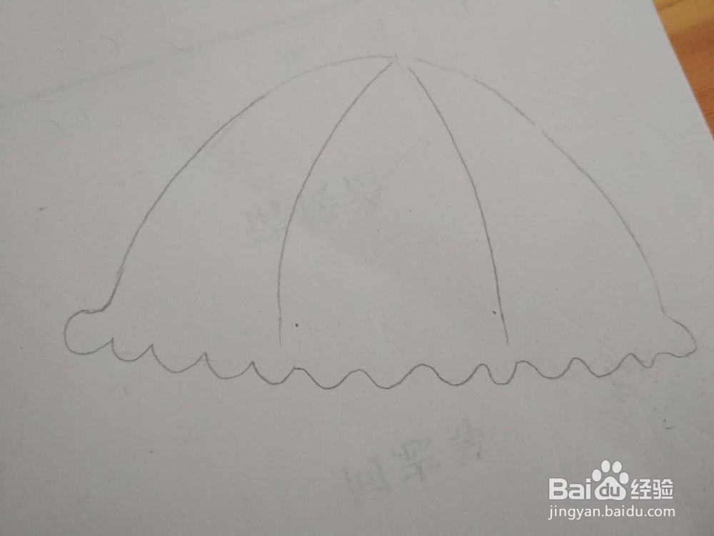 多妈简笔画生活用品一柄遮阳伞