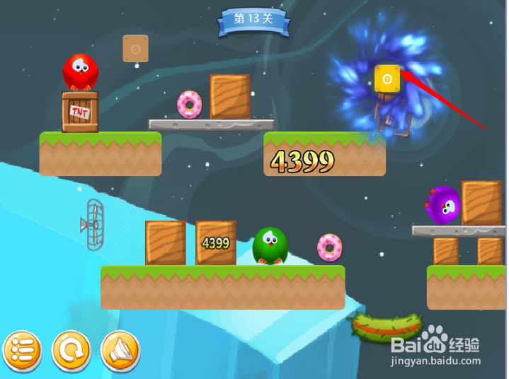 小游戏泡泡鸟历险记2第13关