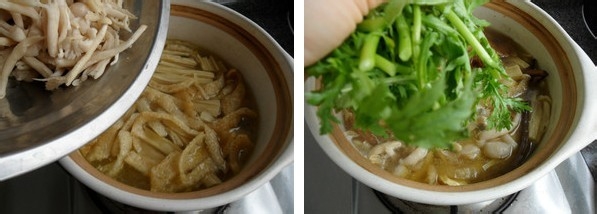 茼蒿怎么做好吃春季尝鲜，茼蒿菌菇汤