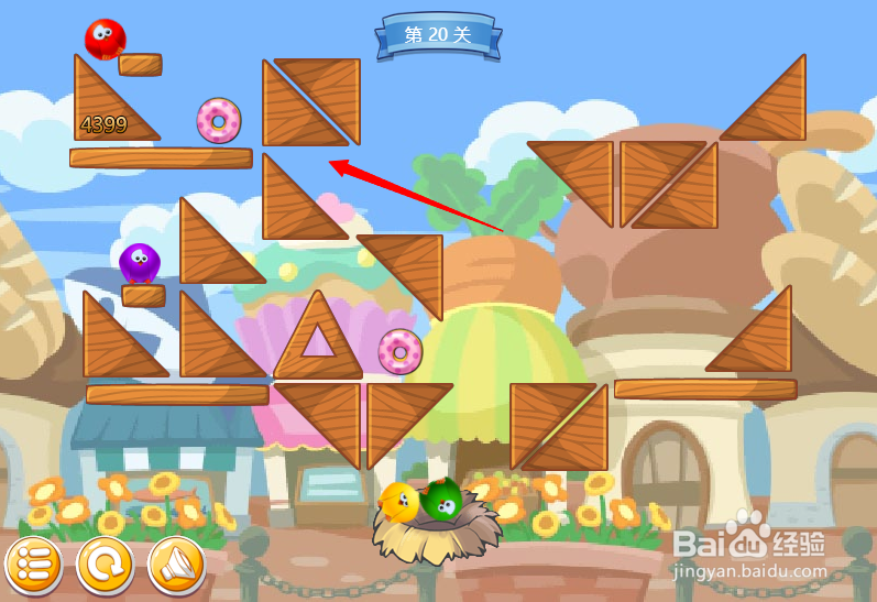 小游戏泡泡鸟历险记第20关