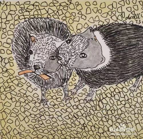 手工/爱好 > 书画/音乐工具/原料 纸 黑色勾线笔,彩铅画笔 方法/步骤