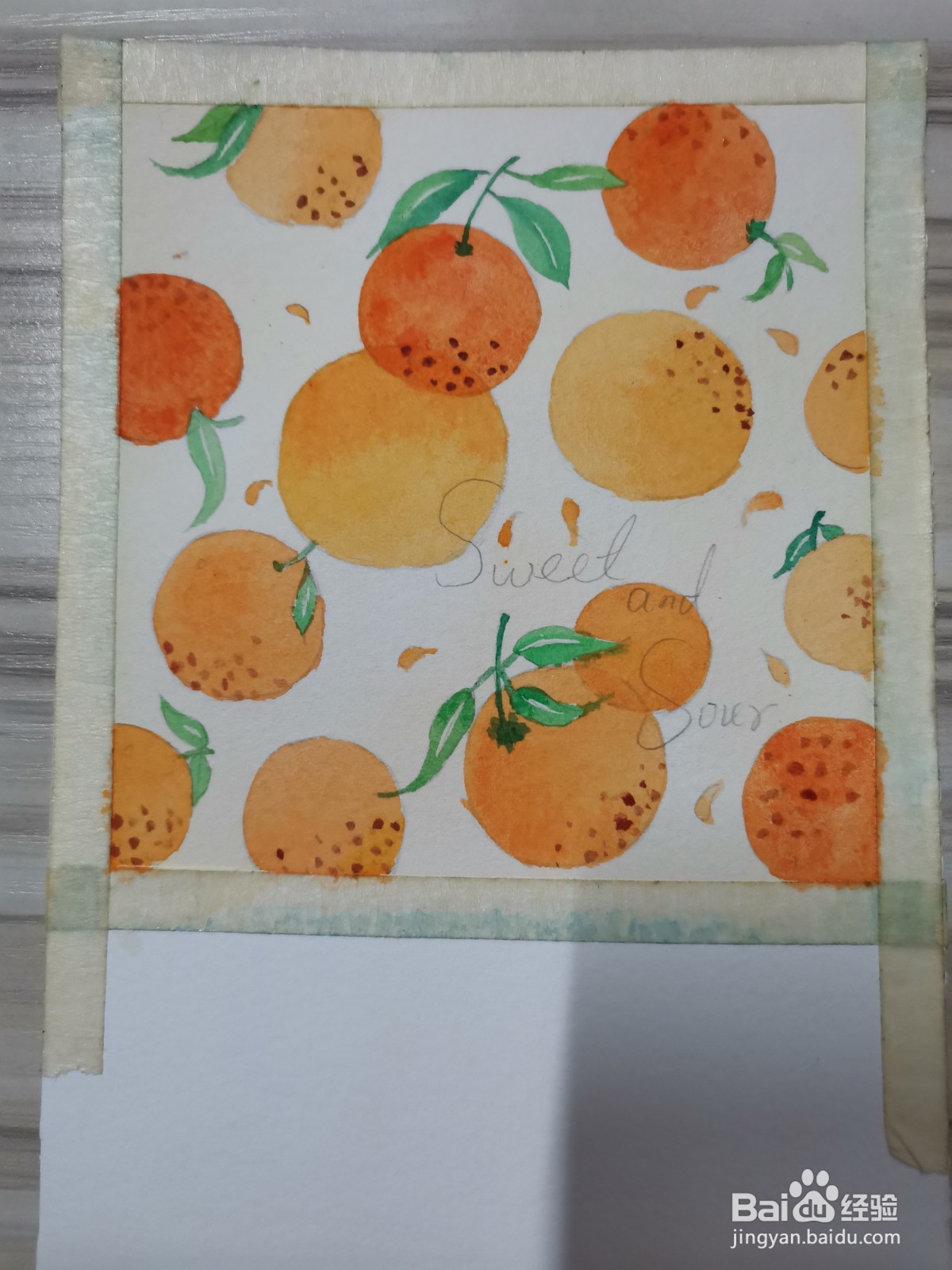 橘子水彩插画上色教程