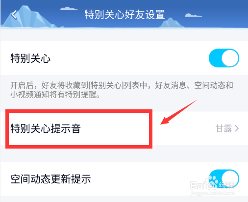 qq特别关心提示音怎么改