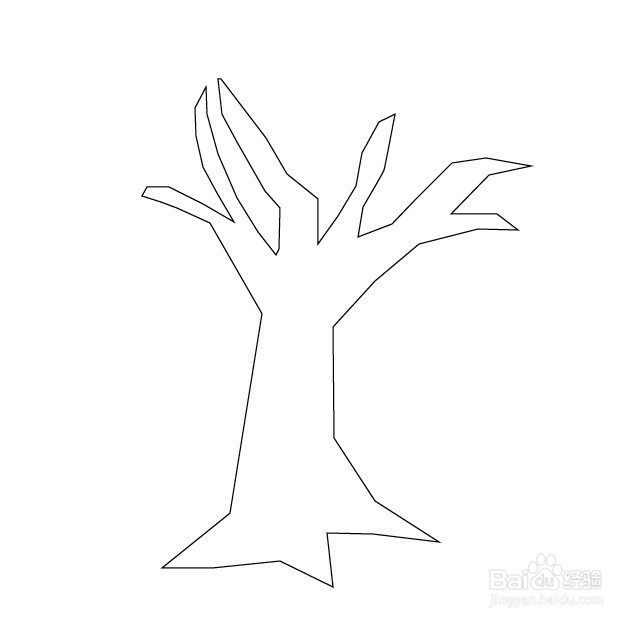 ai绘制一棵扁平苹果树的方法