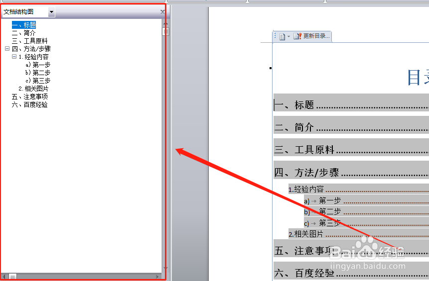 word怎么/如何显示左侧索引目录 快速定位位置?
