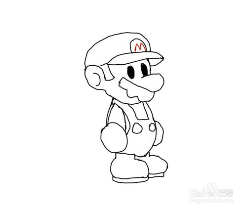 怎么画卡通动画人物超级马里奥?