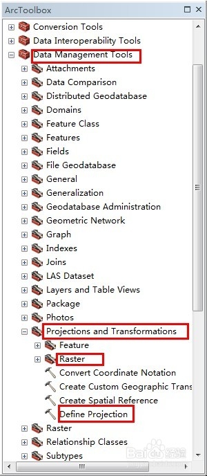 ArcGIS如何定义坐标系