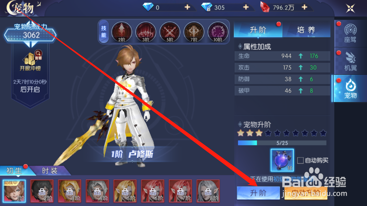 暮光起源如何进行宠物升阶