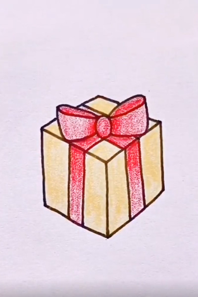育儿简笔画礼物盒怎么画