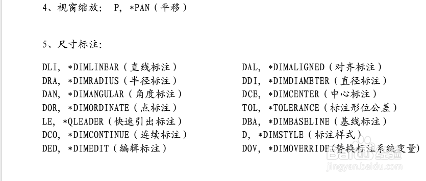 CAD建筑制图指令