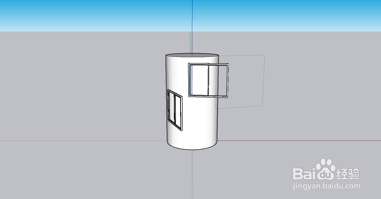 草图大师如何在使用扩展程序的墙体开窗？