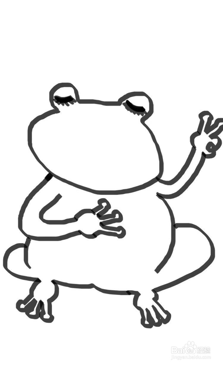 简笔画教程之可爱的青蛙