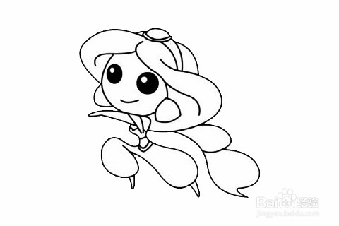 茉莉公主的简笔画