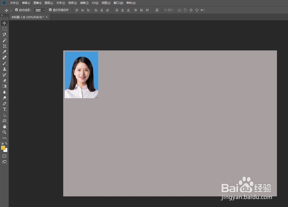 如何用PS给证件照排版