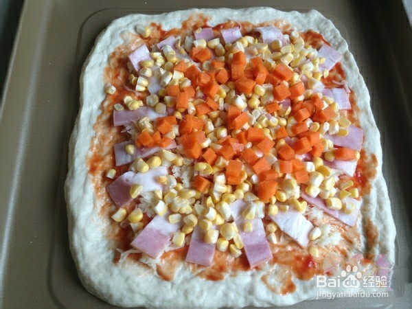简单家常玉米培根披萨