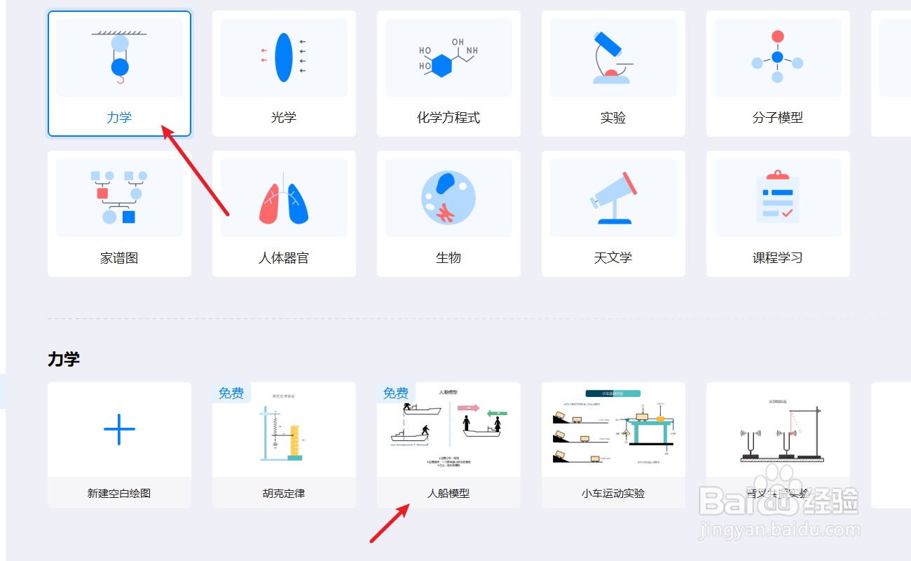 亿图图示怎么绘制一个“人船模型”实验