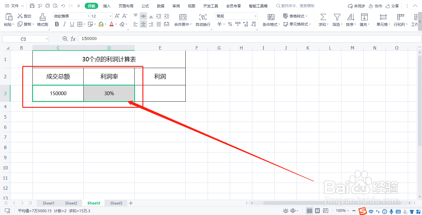 30个点的利润怎么算出来？