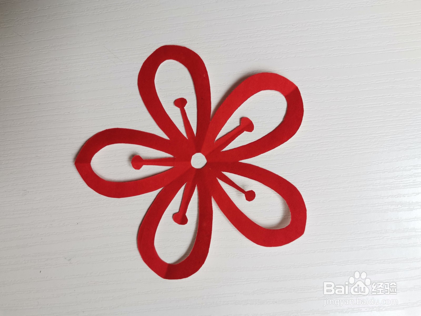 桃花剪纸图解步骤