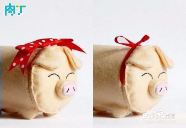 可爱布艺小猪存钱罐手工小制作方法