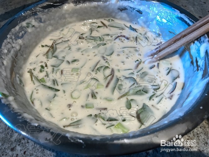 马齿苋鸡蛋饼