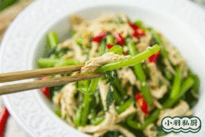 教你怎么做茼蒿拌鸡丝