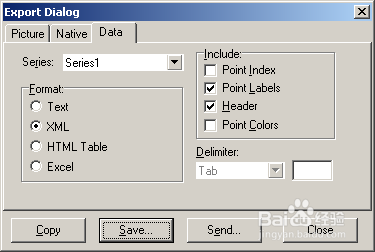 TeeChart如何将图表数据导出为XML格式
