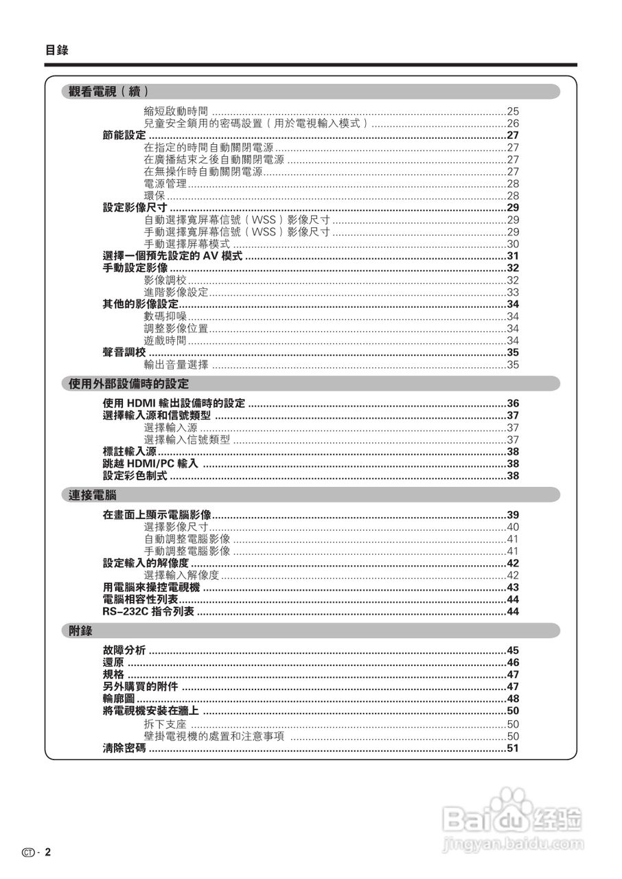声宝LC-46PA63H型液晶电视机说明书:[1]