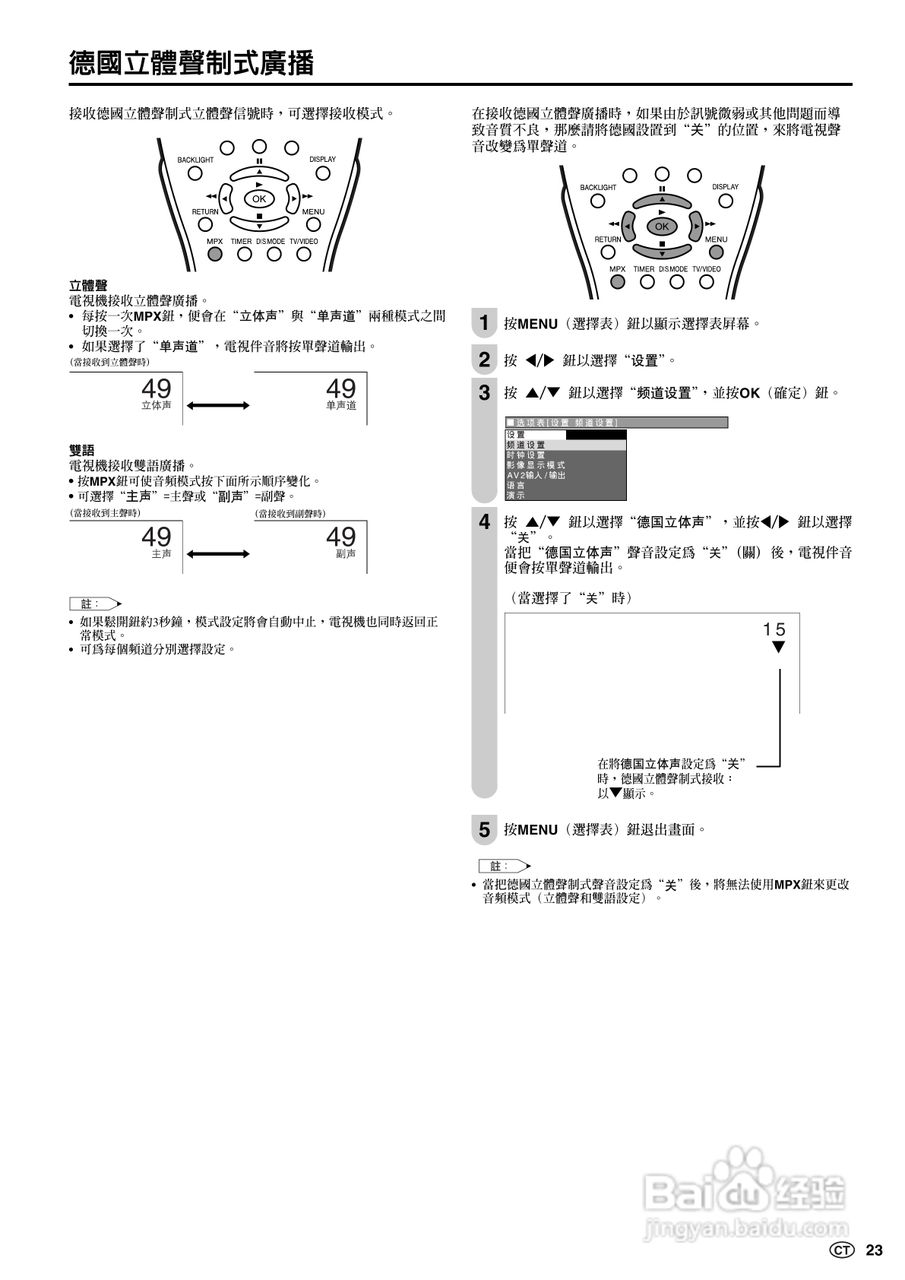 SHARP LC-15B5H彩色电视机说明书:[3]