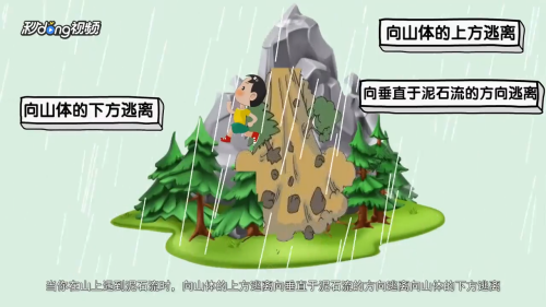 当在山上遇见泥石流时会怎么做?