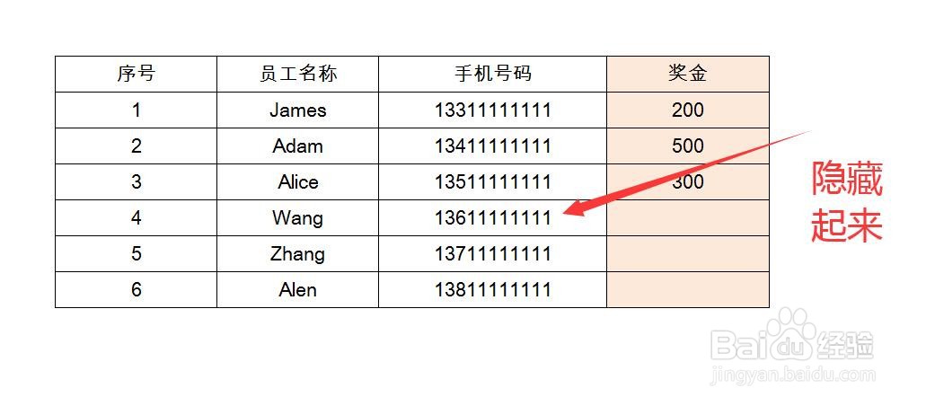 Excel使用技巧:一键快速隐藏内容