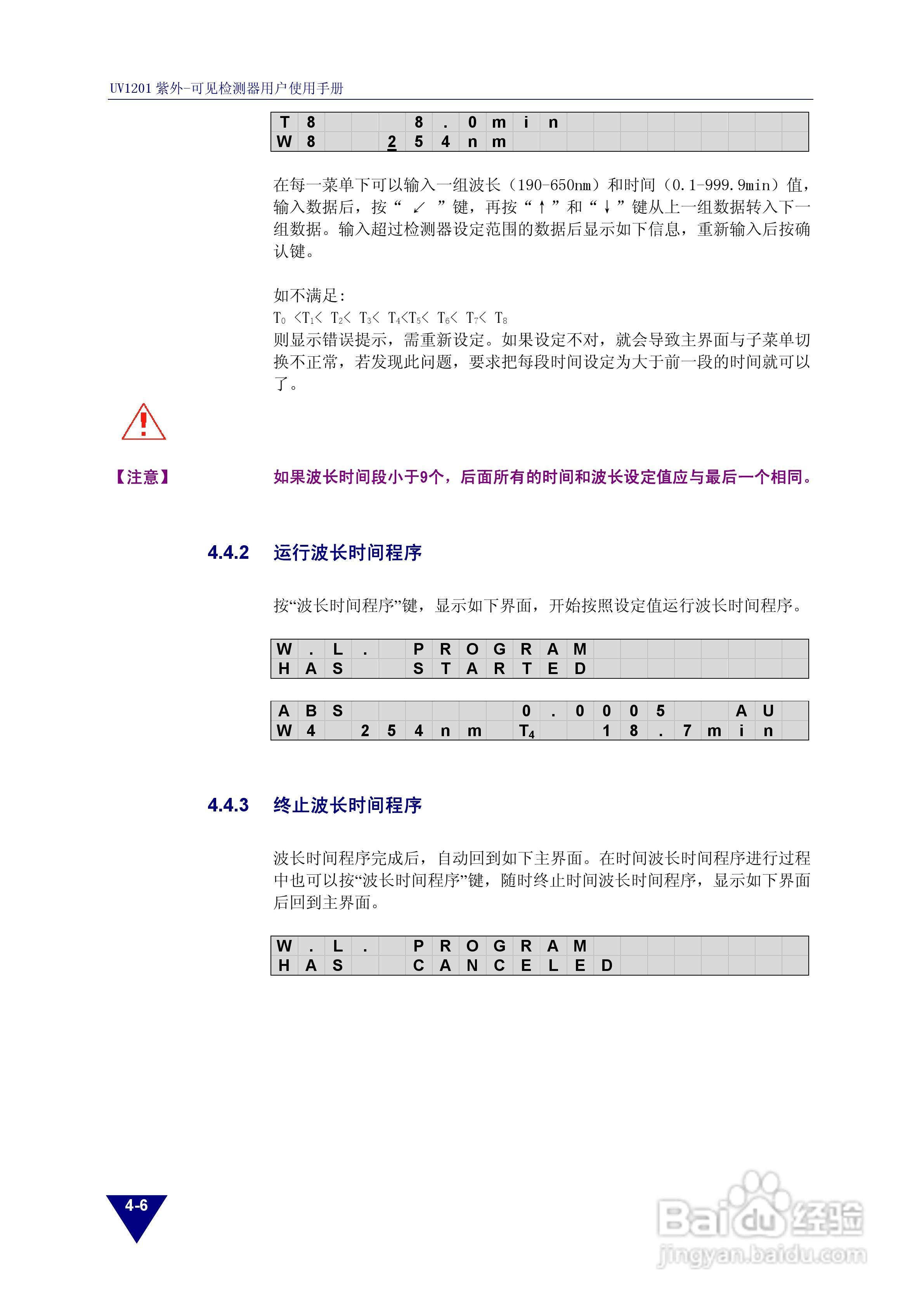 依利特UV1201紫外-可见检测器使用手册:[4]