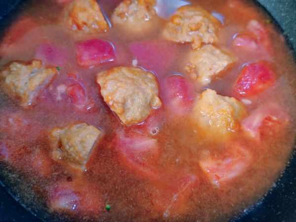 玉子豆腐肉丸酸汤