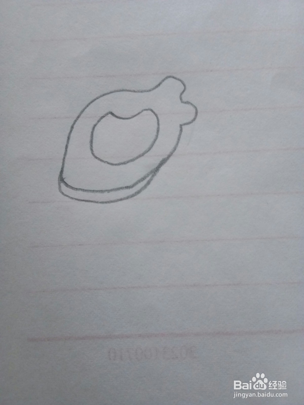 简笔画木瓜的画法1