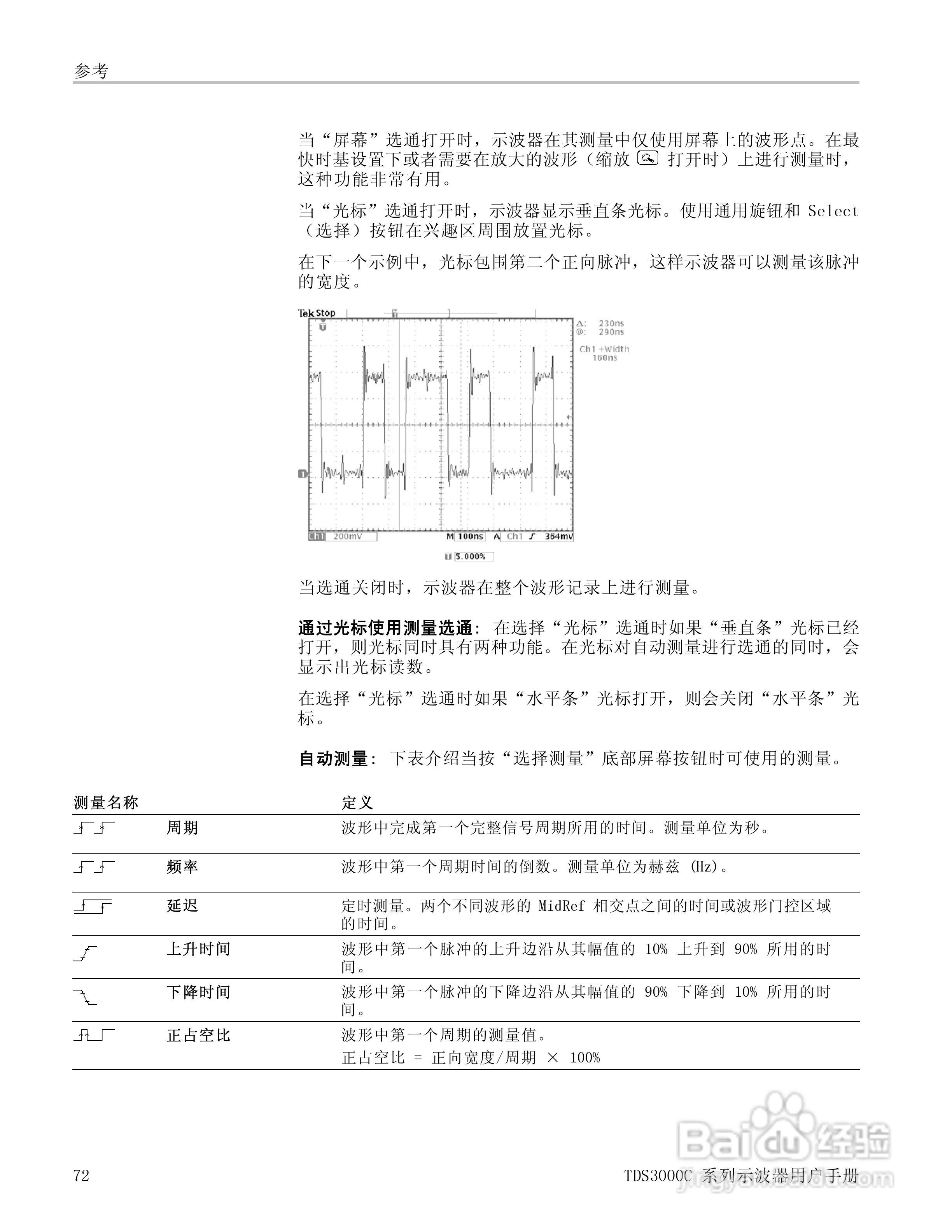 泰克TDS3054C数字荧光示波器用户手册:[10]