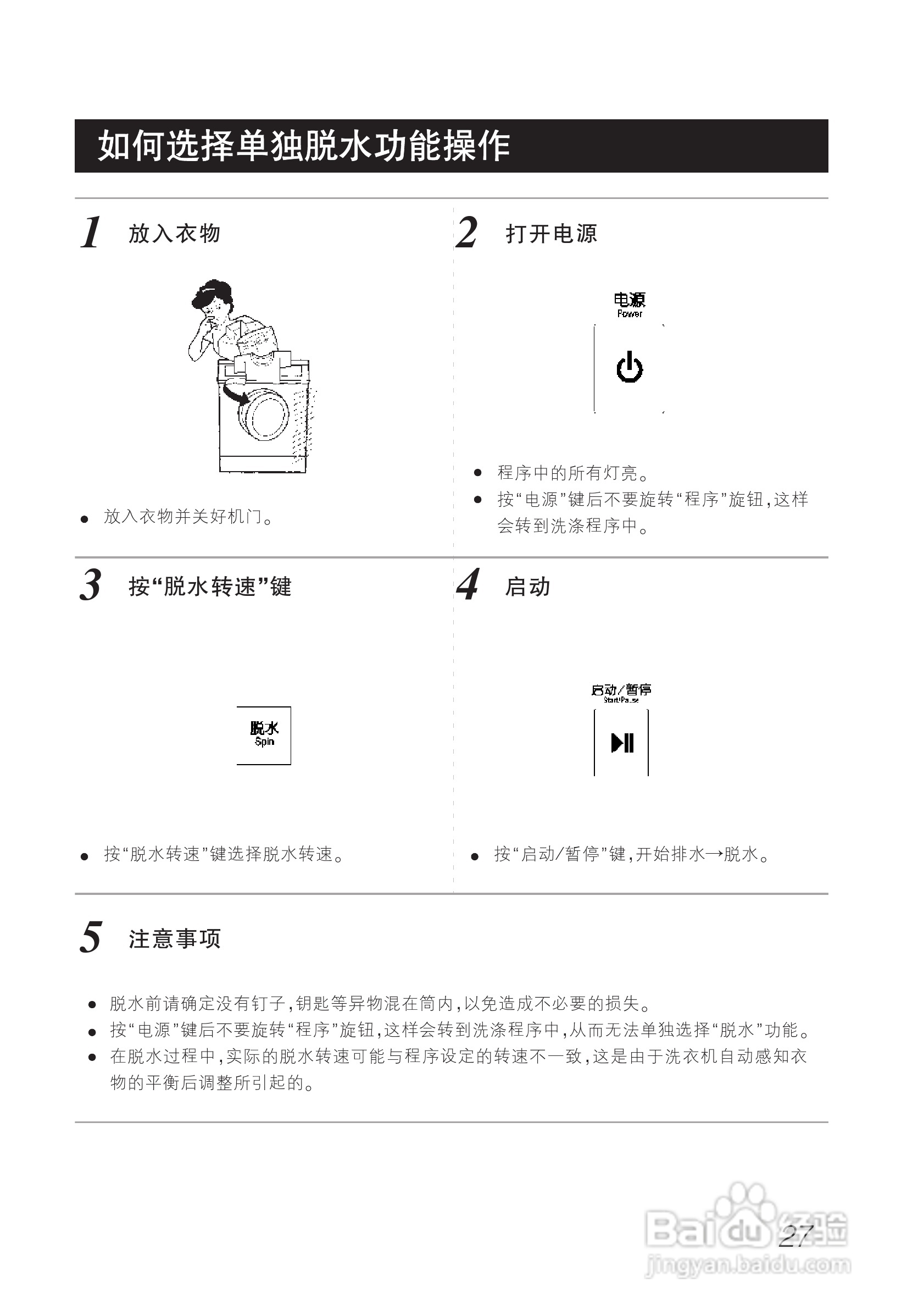 LG WD-A1219AD洗衣机使用说明书:[3]