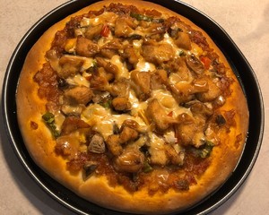 鸡肉蘑菇芝士披萨的做法