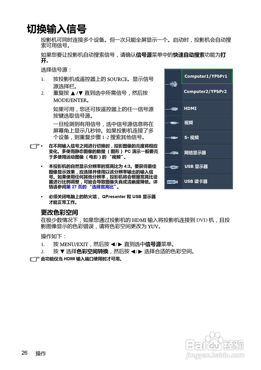 明基BenQ MX763投影机使用说明书:[3]
