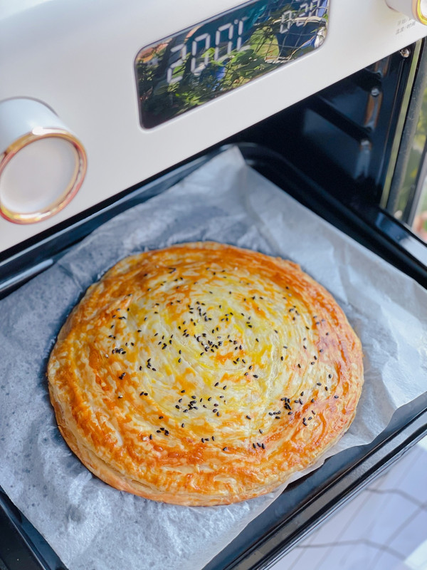 爆浆拉丝紫薯芝士饼