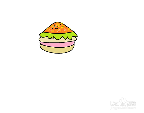 汉堡的简笔画