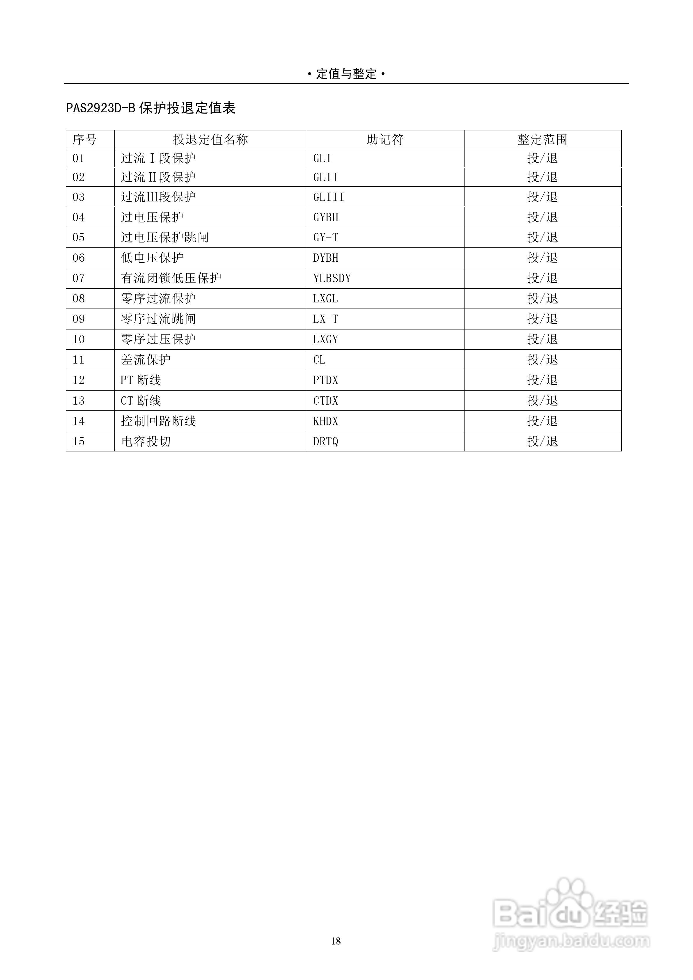 PAS2920D-B数字式电容器保护测控装置技术说明书:[3]