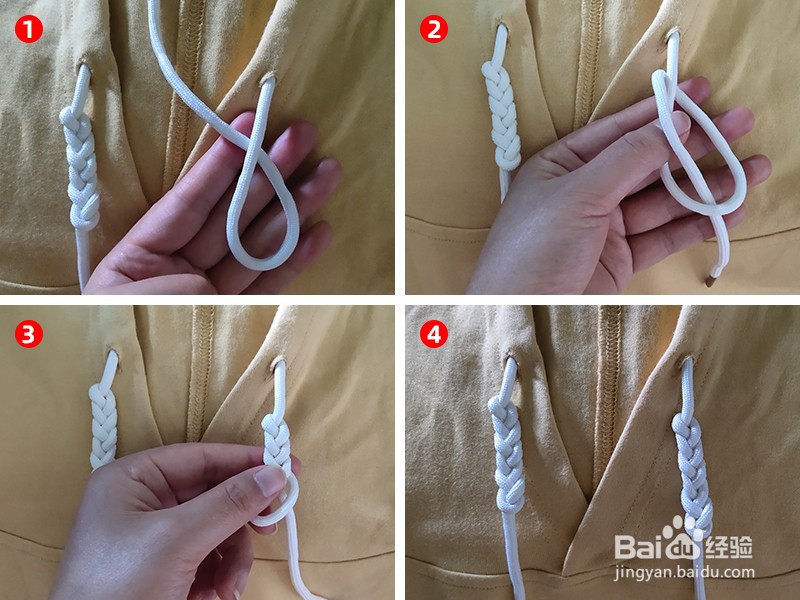 卫衣带子绳子的三种系法