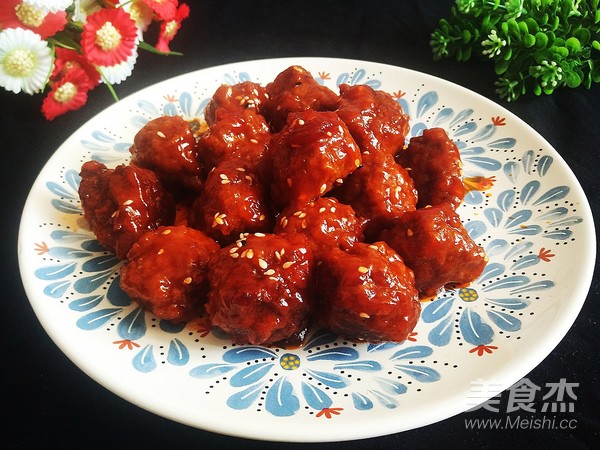 茄汁芝麻小肉丸