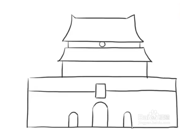 幼儿园简笔画天安门
