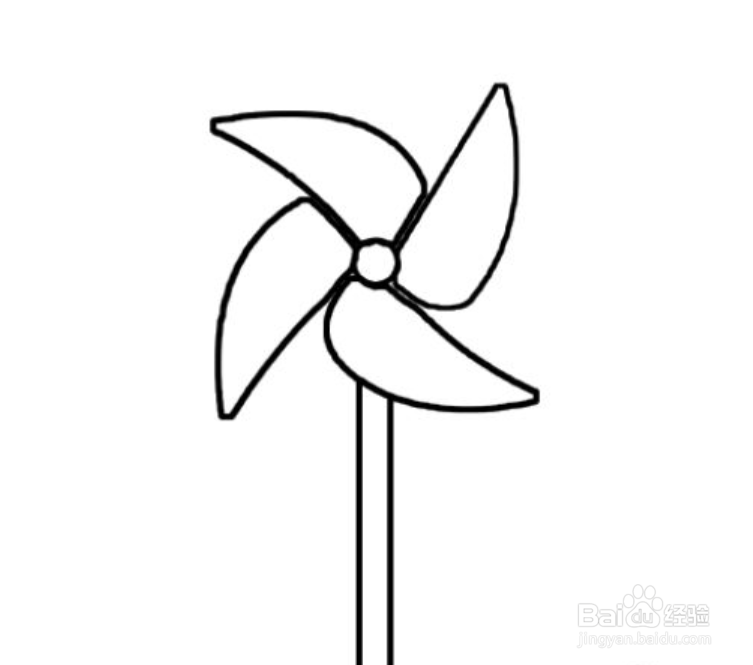 如何画风车简笔画