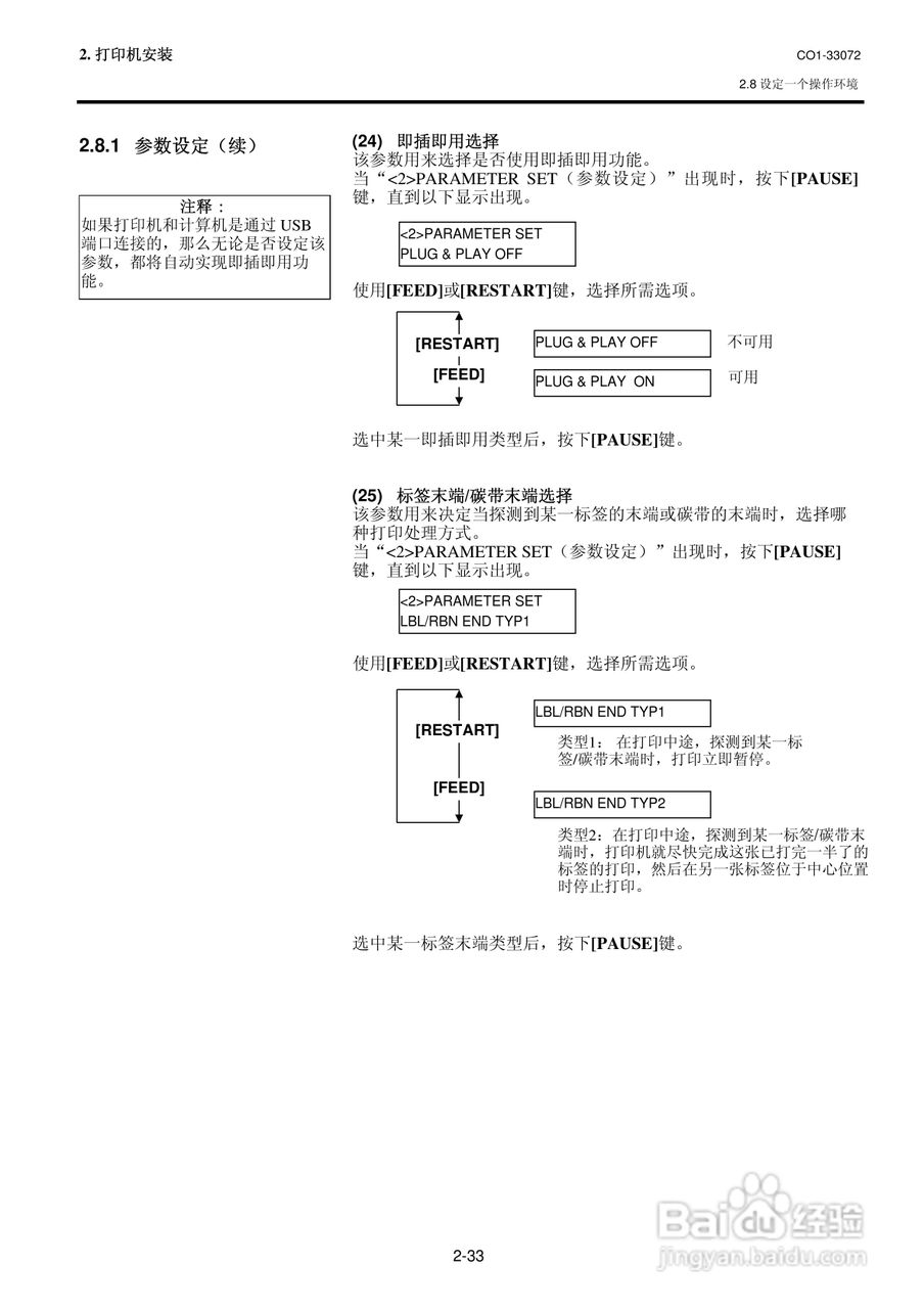 东芝 B-SX8T打印机说明书:[5]