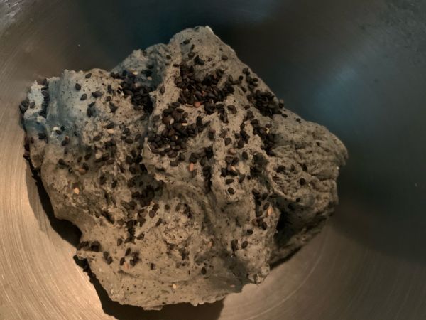 全麦黑芝麻豆沙华夫