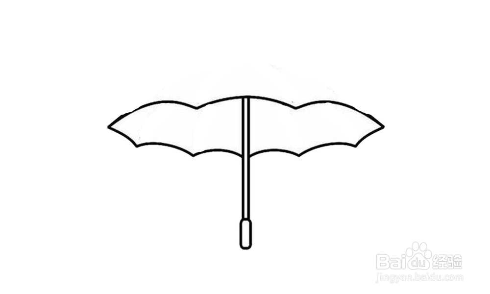 如何画出一个绿色雨伞？