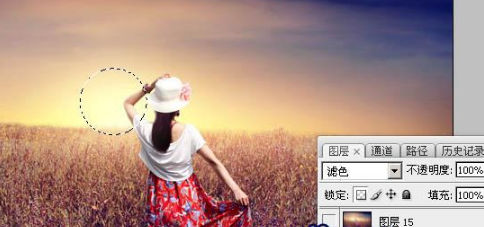 PSCS4给人物调出绚丽的紫色霞光效果