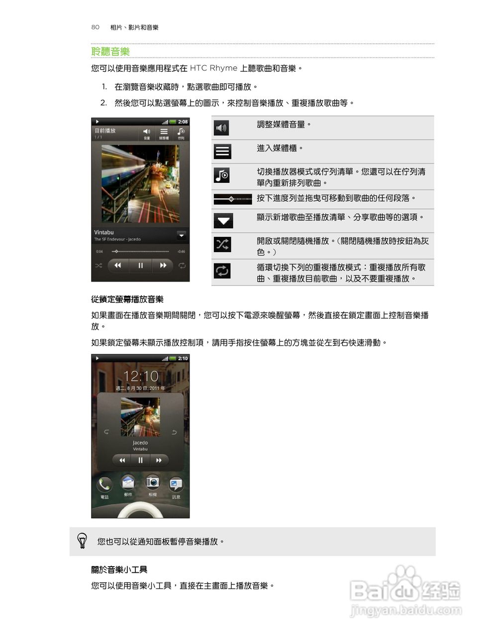 多普达HTC Rhyme S510b手机使用说明书:[8]