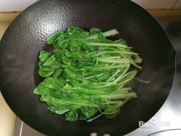 如何制作小白菜炒扇贝